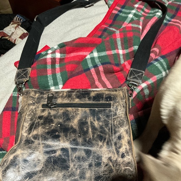 Bed Stu Black and White Checkered Shoulder Bag - Picture 2 of 3